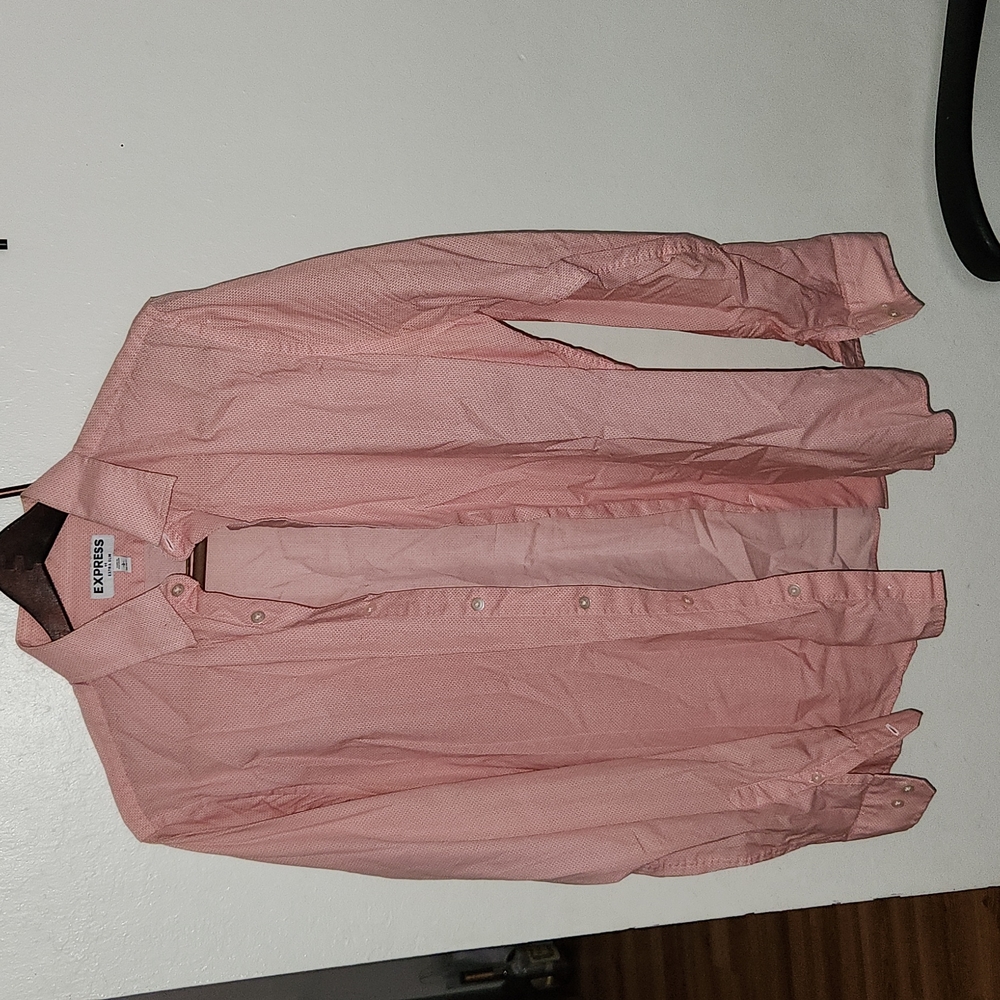 NWOT Express Pink Slim Fit Dress Shirt